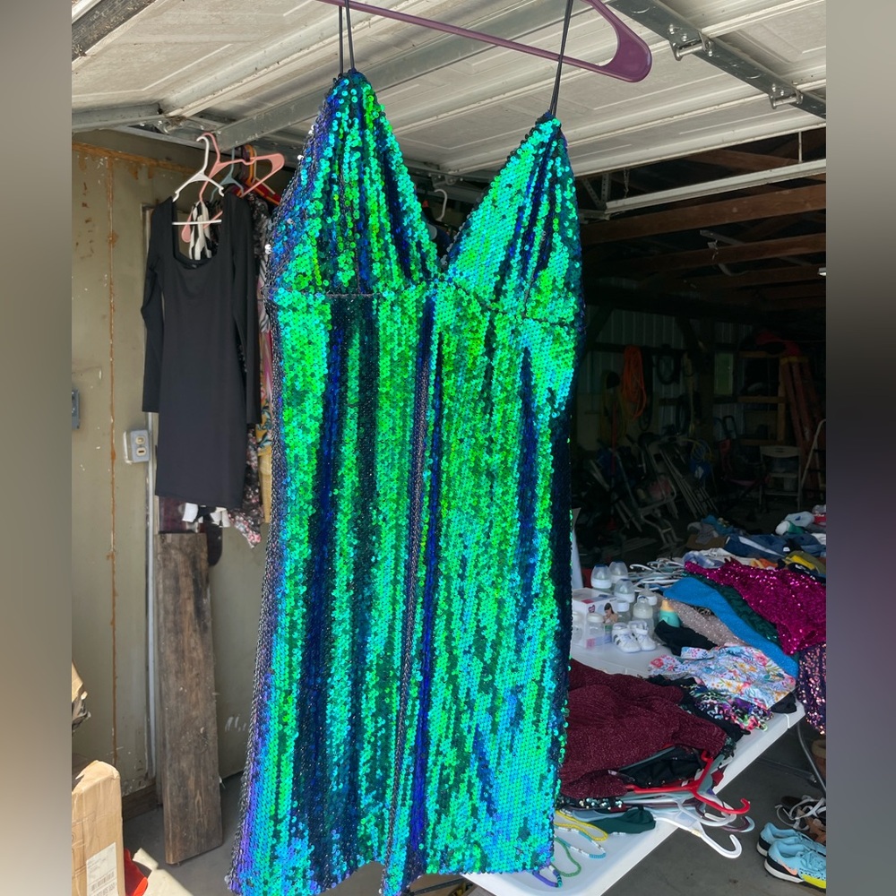 Lulu's Iridescent Sequin Dress